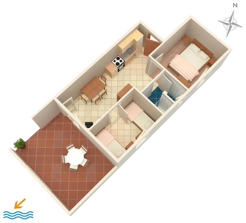 Apartments By The Sea Mandre, Pag - 4098